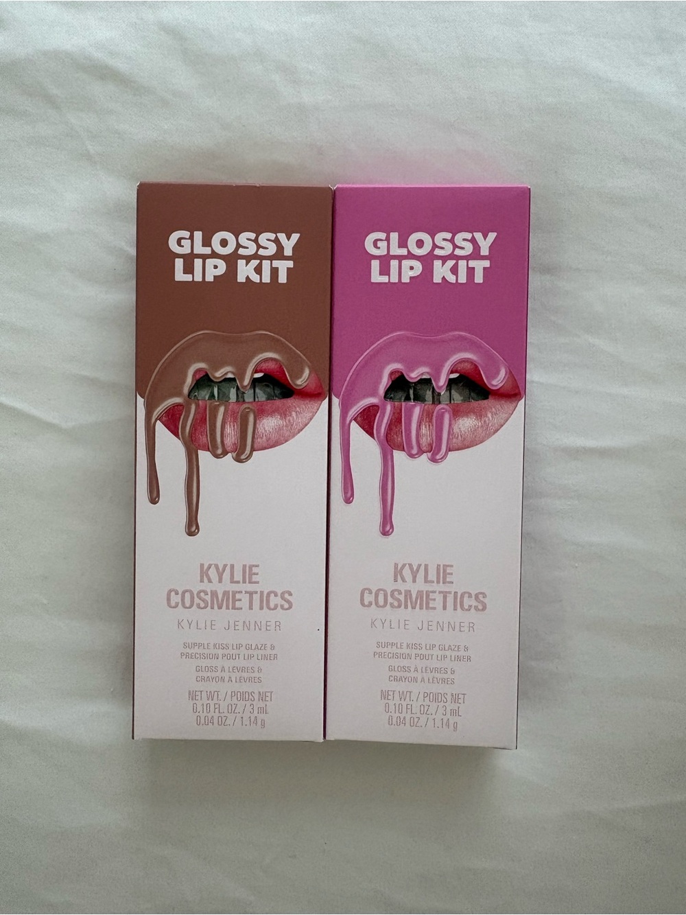 Kylie Cosmetics Glossy Lip Kits — Brown & Hot Pink